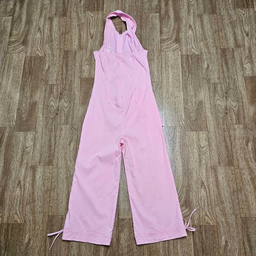 Vintage Y2K Baby Phat Pink Halter Zip Front Capri Pant Jumpsuit Size L - Picture 2 of 11